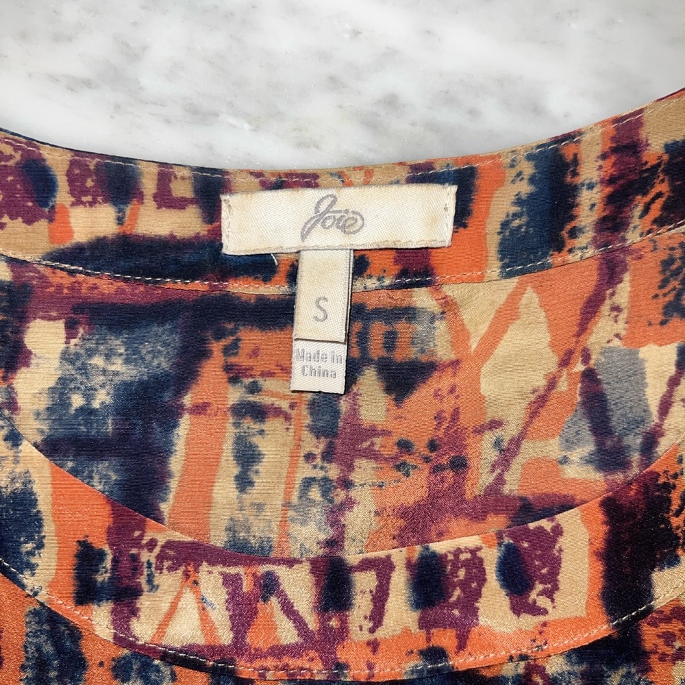 Joie Abstract Patterned Blouse (S) - image 2